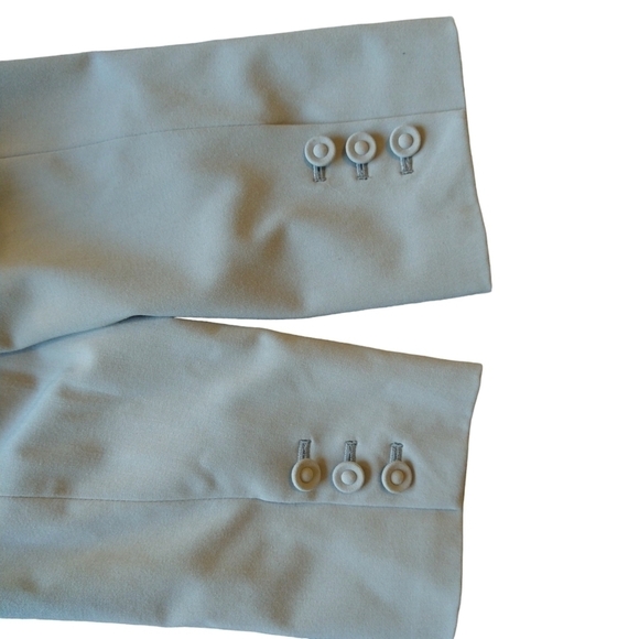 Cabi 832 Dynamo Gray Mist One-Button Blazer Contrast Stitching Career Preppy - Picture 8 of 9